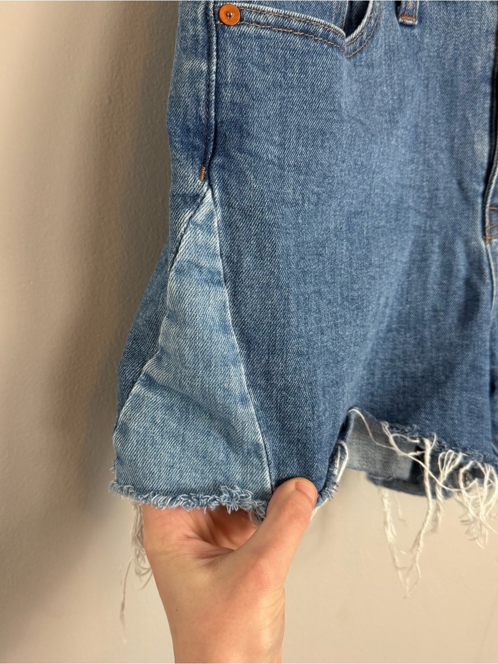 Madewell Blue Denim Cutoff Jean Shorts - Picture 5 of 13